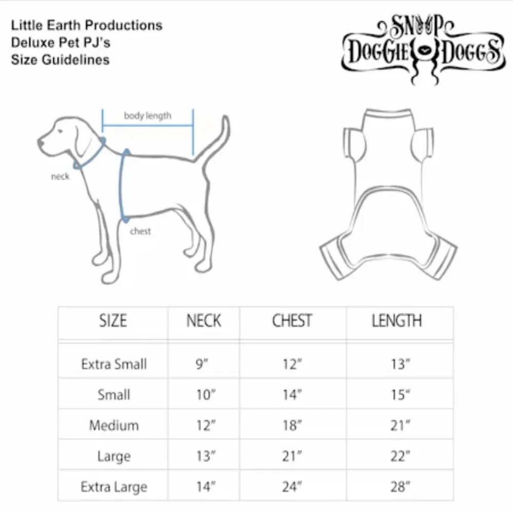 SNOOP DOGG Doggs Black Off the Chain Deluxe Pet Pajamas